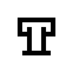 Letter T logo or icon design. template elements. geometric abstract logos
