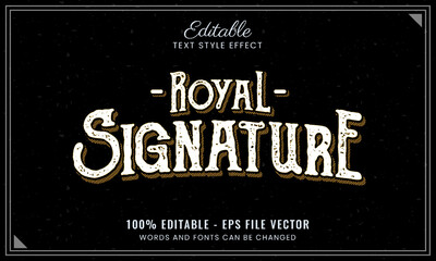 Vintage editable text effect free vector	