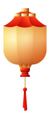 Fototapeta na wymiar Japanese lantern. Red paper hanging chinatown lamp
