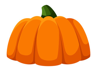 Pumpkin drawing. Squash simple cartoon flat image