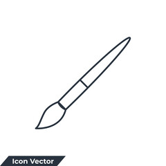 brush icon logo vector illustration. paint brush symbol template for graphic and web design collection