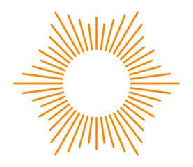 Sunburst icon. Star light rays blast effect