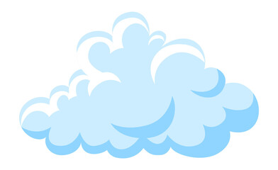 Cloud icon. Cute sky in cartoon style. Vector illustration.