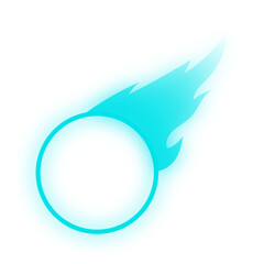 neon fire circle frame
