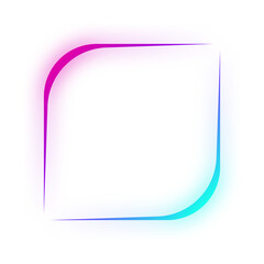 neon square frame
