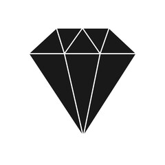 Diamond line icon on white background