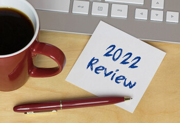 2022 Review - obrazy, fototapety, plakaty