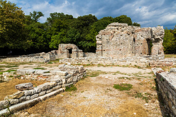 Fototapeta premium Ruins in Butrint national park, part of UNESCO heritage. Saranda, Albania