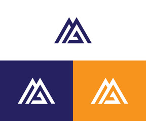 mg logo design - obrazy, fototapety, plakaty