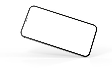 smartphone  With Blank Screen in 3d