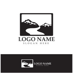 River Logo vector icon illustration design template