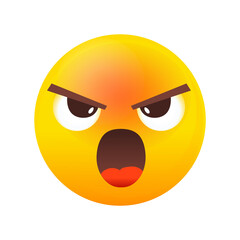 Angry Emoji. Emotion icon for internet or social media vector