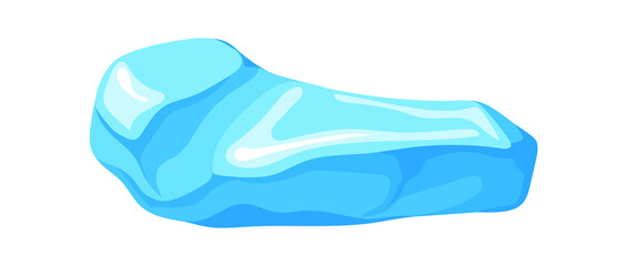 Broken ice icicle. Icy crystal, cold pieces, cartoon flat vector illustration