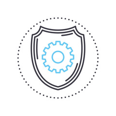 file splitting line icon, outline symbol, vector illustration, concept sign