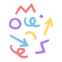 colorful confetti element
