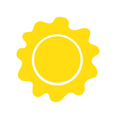 Yellow spot of Sun. Global warming, glow energy spring, illustration image