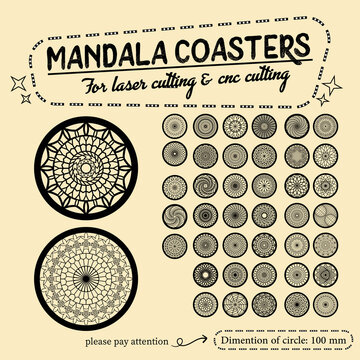 mandala coasters for laser cutting