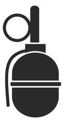 Grenade icon. Military metal explosive. Hand bomb