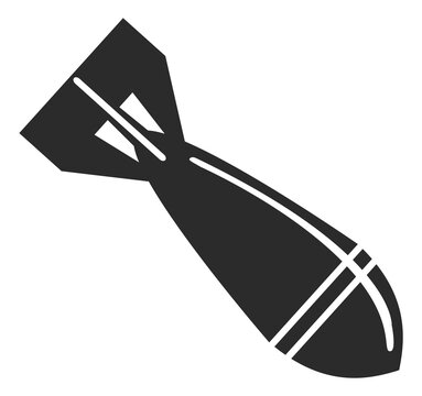 recommend clip art: Air drops bomb icon. Explosive missile weapon