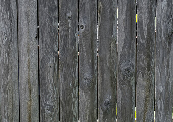 Planks of aged wood panel fence