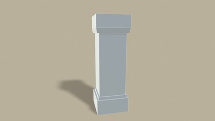 old poles isolated on the background 3d-rendering