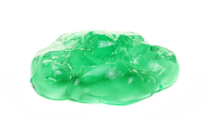 Green slime, goo isolated on white background