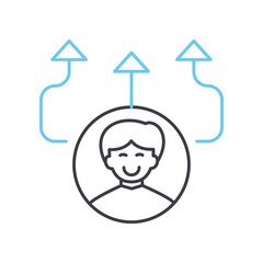 flexibility line icon, outline symbol, vector illustration, concept sign