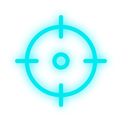 Obraz premium neon light crosshair element 