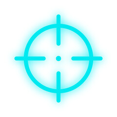 neon light crosshair element

