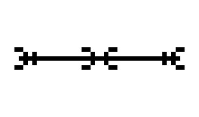 Naklejka premium pixel art border divider 