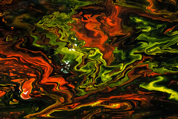Liquid colorful dark resin art abstract background. Epoxy resin