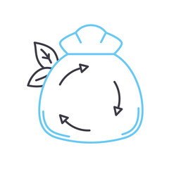 garbage disposal line icon, outline symbol, vector illustration, concept sign