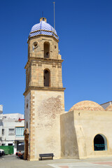 Fototapeta na wymiar Merced Tower in Rota, Cadiz province, Spain 
