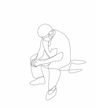 recommend clip art: Medical doctor line art vector illustration