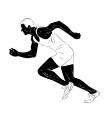 Man doing sport vector illustration