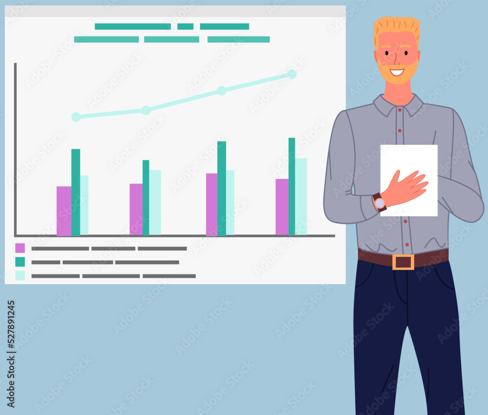 Poster analytics information and development statistics. web analysis measure, product testing technology. 