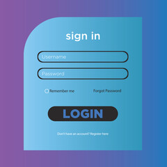 Login page design, vector concept from collection, Simple element vector illustration on transparent background