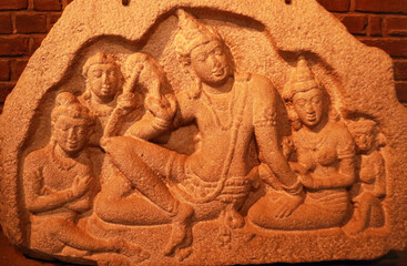 Royal Family carving in the Isurumuniya Viharaya, Anuradhapura, Sri Lanka