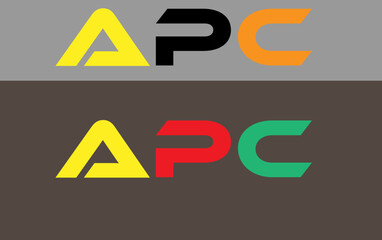 APC LETTER Logo. three letters logo