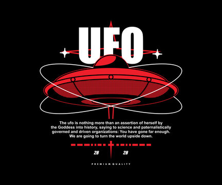 Ufo T Shirt Design, Vector Graphic, Typographic Poster Or Tshirts Street Wear And Urban Style