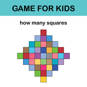 How Many Squares? Math Game For Kids