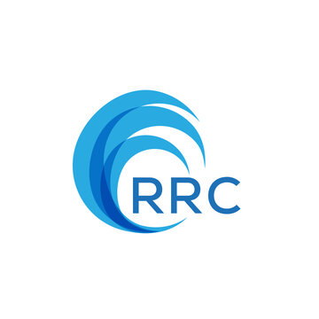 RRC letter logo. RRC blue image on white background. RRC Monogram logo design for entrepreneur and business. RRC best icon.
