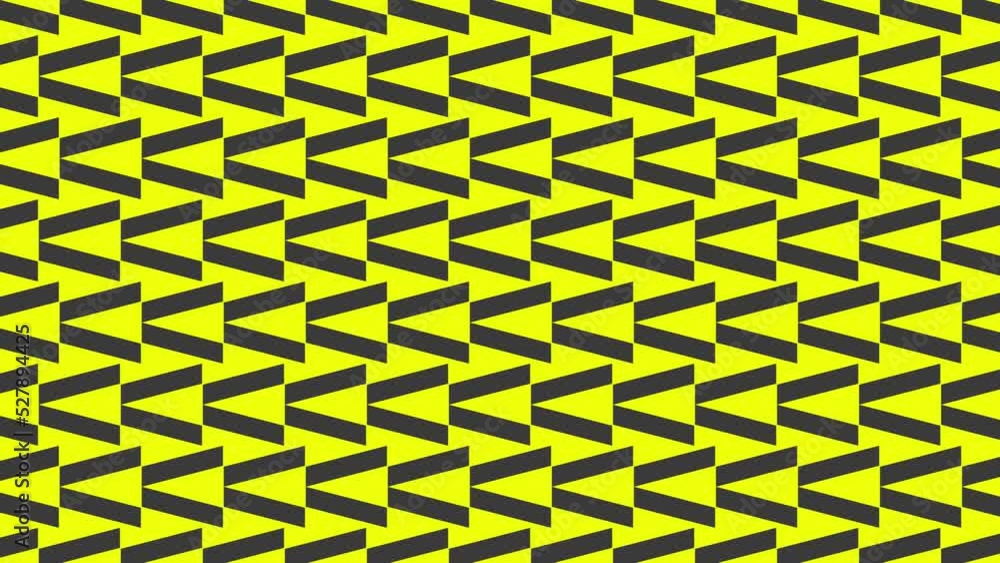 Aufkleber minimalist abstract loop background animation of geometric gray arrow signs on yellow background. se