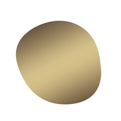 Oval gold spot, round gold background, freeform gold background. Golden background for greetings, wedding designs, abstract golden shape isolated on a white.