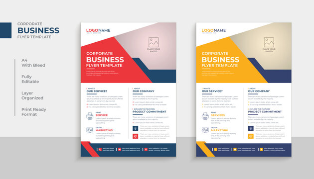 Modern corporate business flyer or poster template design