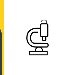 microscope vector line icons. Back to school