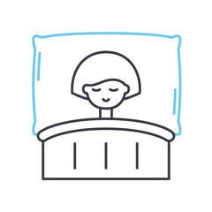 good sleeps line icon, outline symbol, vector illustration, concept sign