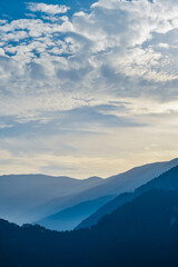 Sunset in the mountains.