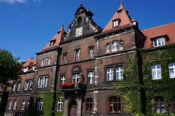 Building built in 1897 in Neo-Renaissance style. General Directorate of Donnersmarck Mines and Smelters until 1945. Swietochlowice, Poland.
