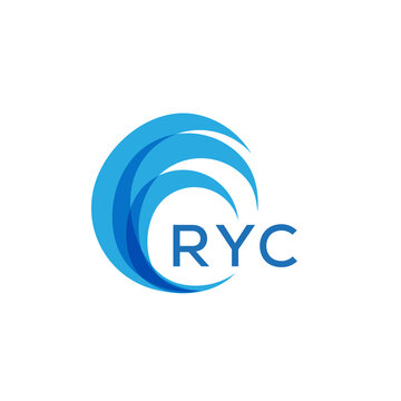 RYC letter logo. RYC blue image on white background. RYC Monogram logo design for entrepreneur and business. RYC best icon.
